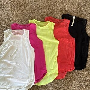 Lululemon Sculpt tanks, lot of 5. Like new, size 8.